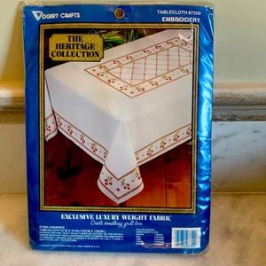 Vintage tablecloth embroidery